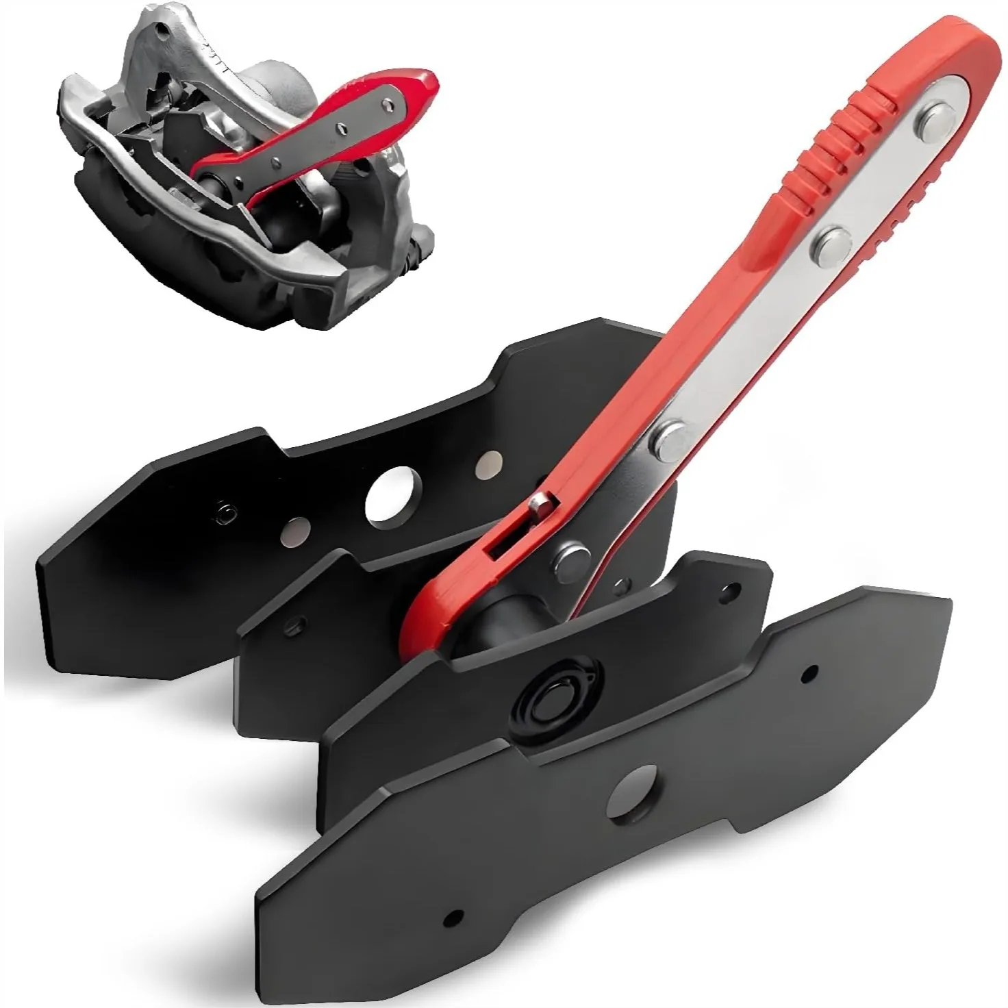 Brake Caliper Press Tool with 360 Degree Swing Ratchet, Brake Piston Compressor for Disc Brakes, Labor-Saving Spreader with 2
Brake Caliper Press Tool with 360 Degree Swing Ratchet, Brake Piston Compressor for Disc Brakes, Labor-Saving Spreader with 2