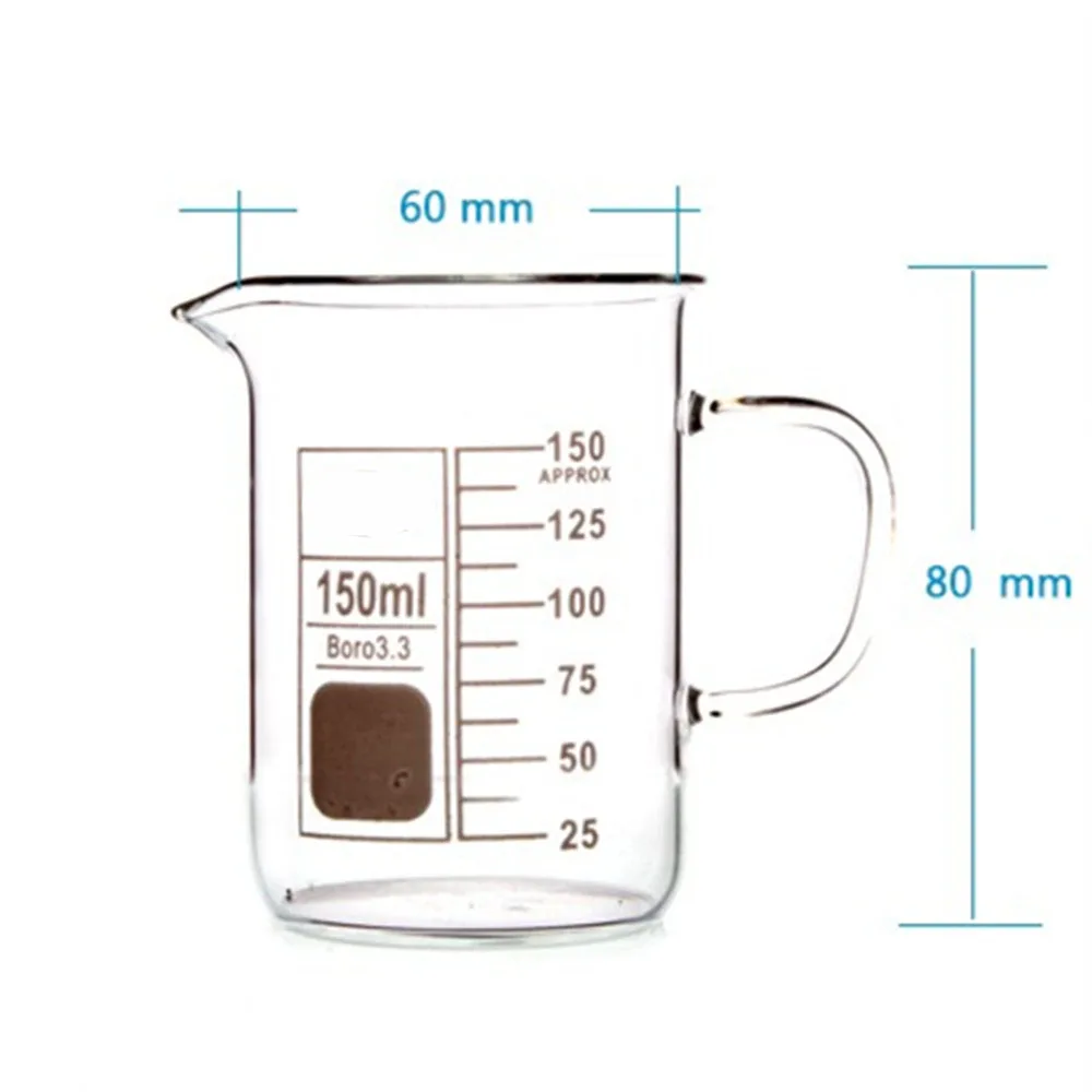 150mL Glass Beaker with Handle New Chemical Lab Glassware Borosilicate Glass 3.3
150mL Glass Beaker with Handle New Chemical Lab Glassware Borosilicate Glass 3.3