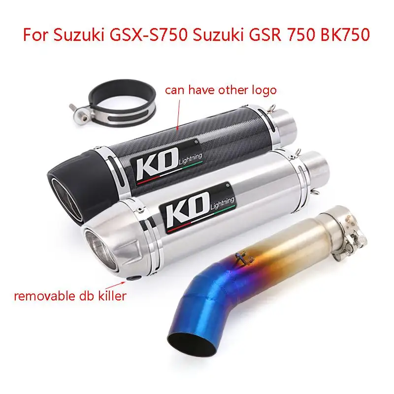 For Suzuki GSX-S750 Suzuki GSR 750 BK750 Motorcycle Exhaust System Mid Link Pipe 51mm Carbon Fiber Muffler Removable DB Killer
For Suzuki GSX-S750 Suzuki GSR 750 BK750 Motorcycle Exhaust System Mid Link Pipe 51mm Carbon Fiber Muffler Removable DB Killer