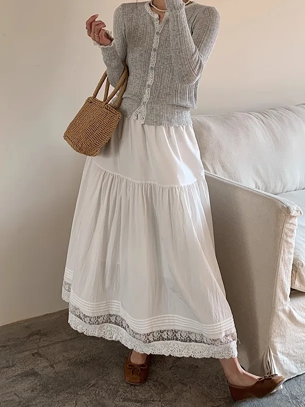 Юбка миди А-силуэта Uniko с кружевной отделкой и вставками, женская, весна-лето, новая, с высокой талией, облегающая, с подкладкой
Юбка миди А-силуэта Uniko с кружевной отделкой и вставками, женская, весна-лето, новая, с высокой талией, облегающая, с подкладкой