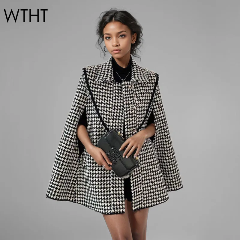 WTHT New Trendy Women's Knit Woolen Sailor Collar Plaid Coat 2024 Winter Long Sleeves Buttons Design Jacket Female 1LS427
WTHT New Trendy Women's Knit Woolen Sailor Collar Plaid Coat 2024 Winter Long Sleeves Buttons Design Jacket Female 1LS427