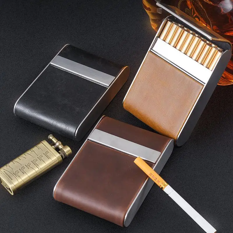 6.5mm medium cigarette case Special self rolling magnetic buckle leather portable cigarette case for medium and fine cigarettes
6.5mm medium cigarette case Special self rolling magnetic buckle leather portable cigarette case for medium and fine cigarettes