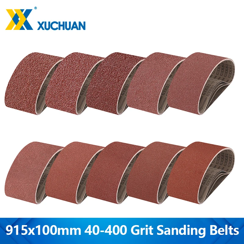 5pcs Sanding Belts 915X100mm Abrasive Bands For Belt Sanders Metal Wood Grinding Polishing Tools 40-400 Grit
5pcs Sanding Belts 915X100mm Abrasive Bands For Belt Sanders Metal Wood Grinding Polishing Tools 40-400 Grit