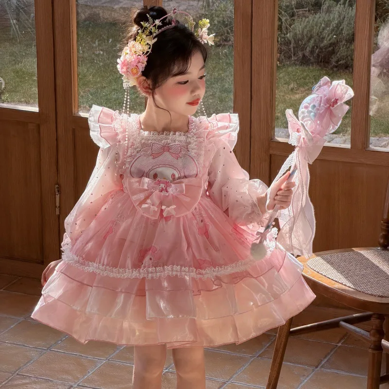 Anime My Melody Girls Lolita Princess Dress Sweet Ruffled Tutu Skirt Lace Layered Dress Kuromi Bow Party Dress Festival Gift
Anime My Melody Girls Lolita Princess Dress Sweet Ruffled Tutu Skirt Lace Layered Dress Kuromi Bow Party Dress Festival Gift