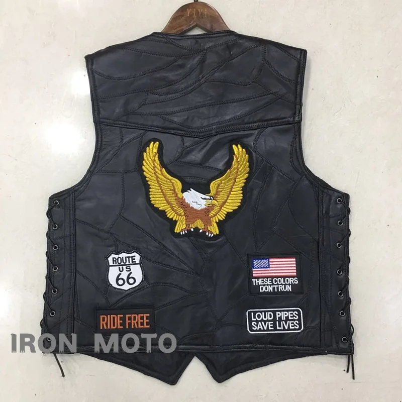 NEW Motorcycle Vests Men Cafe Moto Street Jacket Leather Riding Vest Embroidered Eagle Pattern for Cruiser Chopper Motorcycle
NEW Motorcycle Vests Men Cafe Moto Street Jacket Leather Riding Vest Embroidered Eagle Pattern for Cruiser Chopper Motorcycle