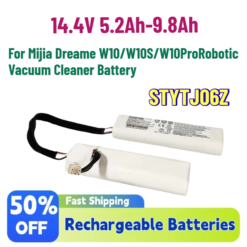 In Stock New STYTJ06Z 14.4V 5.2Ah-9.8Ah Rechargeable Batteries for Mijia Dreame W10/W10S/W10ProRobotic Vacuum Cleaner Battery
In Stock New STYTJ06Z 14.4V 5.2Ah-9.8Ah Rechargeable Batteries for Mijia Dreame W10/W10S/W10ProRobotic Vacuum Cleaner Battery