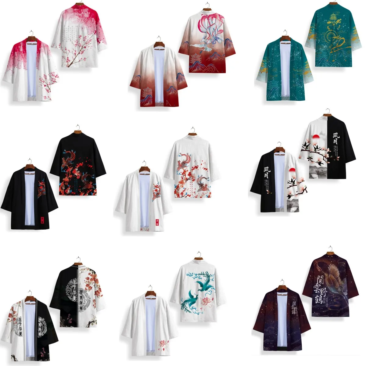 Summer New Arrival Faionable National Sle Mountain Water Print f Sve Harajuku Kimono Coat Feathered Robe Open Cardigan
Summer New Arrival Faionable National Sle Mountain Water Print f Sve Harajuku Kimono Coat Feathered Robe Open Cardigan
