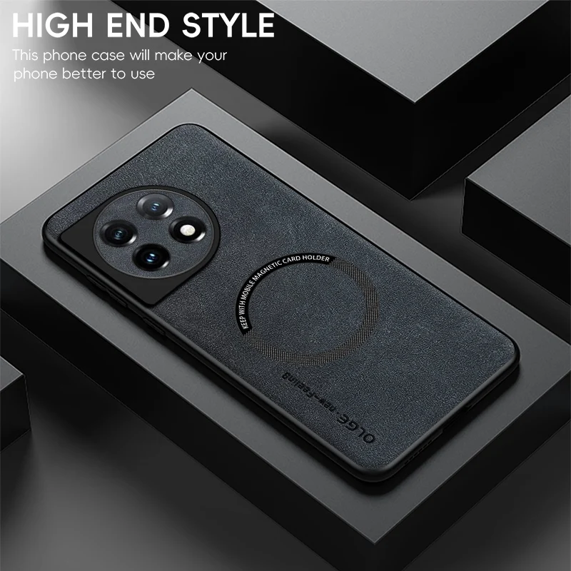 For OnePlus 11 Fine Hole Sheepskin Magnetic TPU Soft Edge Anti-Drop Anti Fingerprint Phone Case
For OnePlus 11 Fine Hole Sheepskin Magnetic TPU Soft Edge Anti-Drop Anti Fingerprint Phone Case