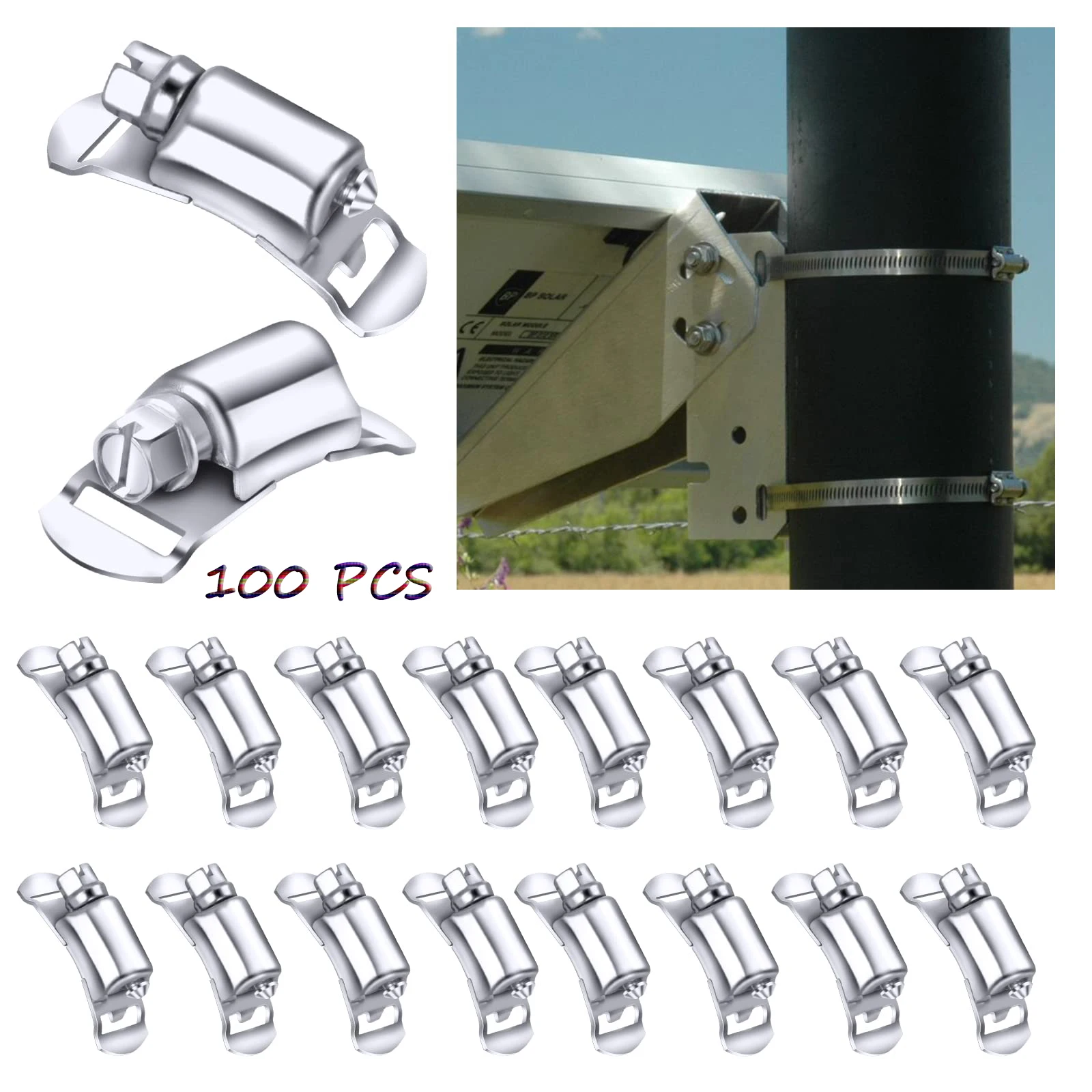 Stainless Steel Band Hose Clamp Worm Clamp Fasteners 100 PCS for 12.7mm Wide Hose Clamp Steel Strip Adjustable DIY Worm
Stainless Steel Band Hose Clamp Worm Clamp Fasteners 100 PCS for 12.7mm Wide Hose Clamp Steel Strip Adjustable DIY Worm