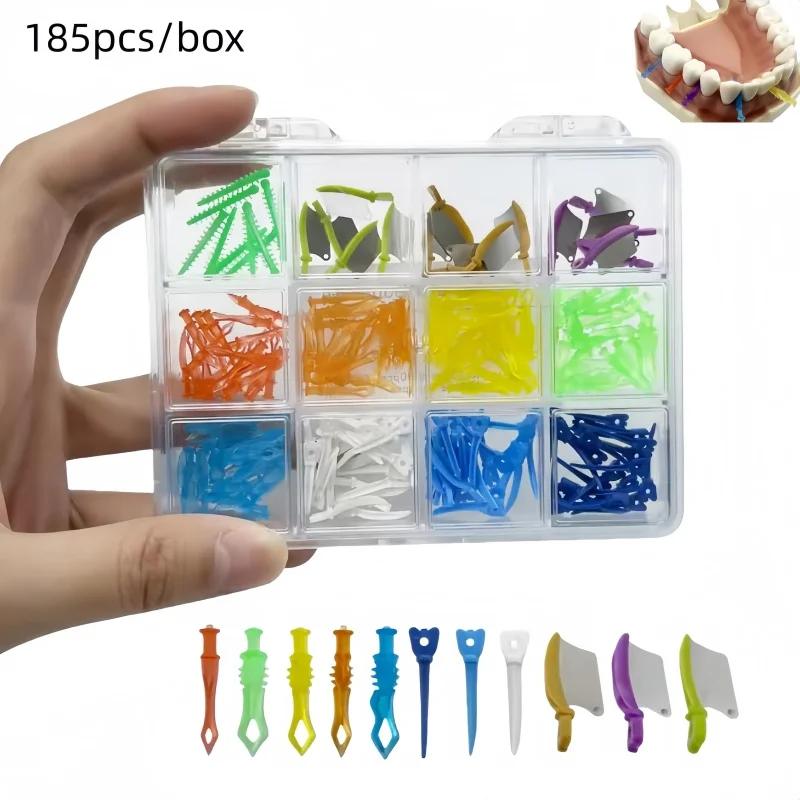 185 шт./кор., клин для зубов, межзубный клин, одноразовый стоматологический клин с отверстием, набор инструментов для межзубного клина для стоматолога
185 шт./кор., клин для зубов, межзубный клин, одноразовый стоматологический клин с отверстием, набор инструментов для межзубного клина для стоматолога