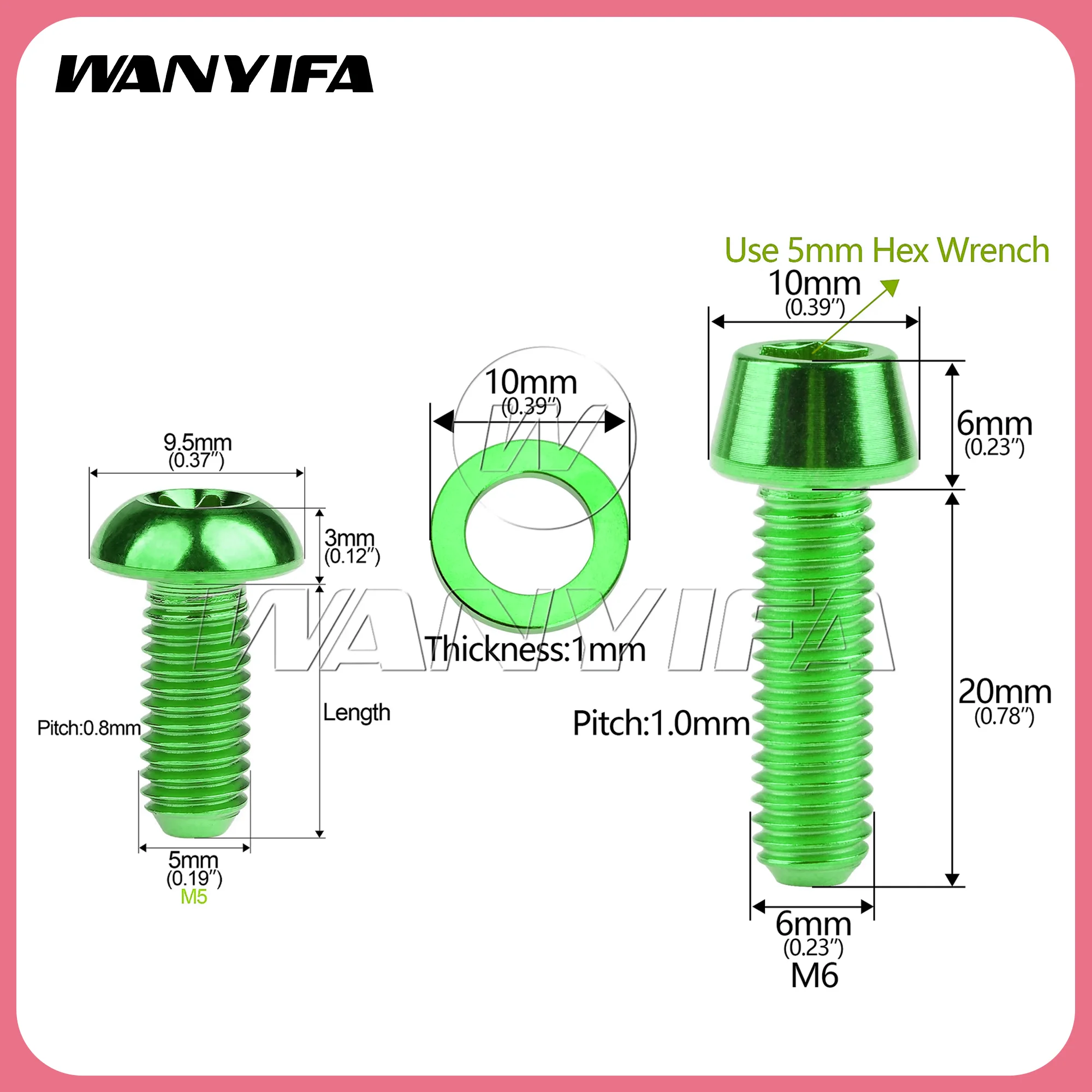Комплект титановых болтов Wanyifa: 12 шт. M5x10/12 мм с головкой T25 + 8 шт. винтов M6x20 мм + 8 шт. шайб для дискового тормоза горного велосипеда
Комплект титановых болтов Wanyifa: 12 шт. M5x10/12 мм с головкой T25 + 8 шт. винтов M6x20 мм + 8 шт. шайб для дискового тормоза горного велосипеда
