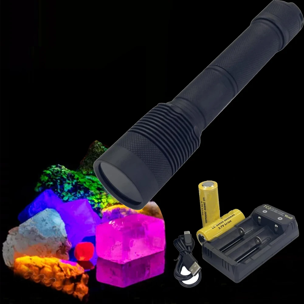 High Powerful 254nm Shortwave UV LED Flashlight 254nm UVC Ultraviolet Light For Fluorescent Minerals
High Powerful 254nm Shortwave UV LED Flashlight 254nm UVC Ultraviolet Light For Fluorescent Minerals