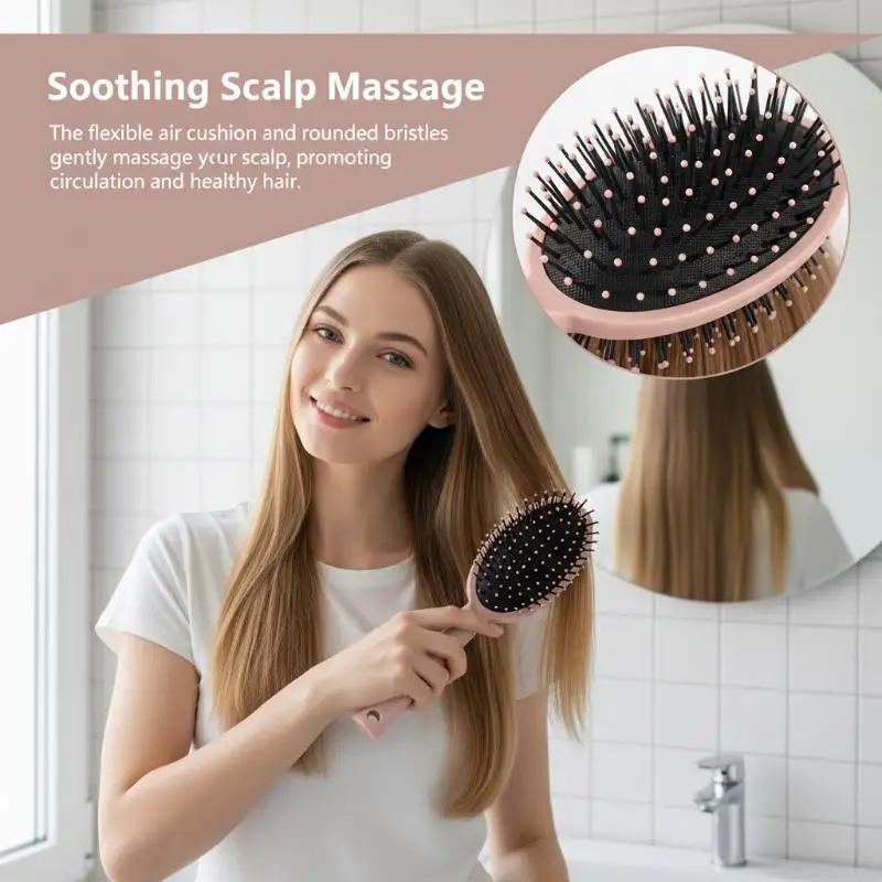 Household curly hair comb, airbag, anti-static comb, plastic massage, anti-static comb, practical care, SPA head massager
Household curly hair comb, airbag, anti-static comb, plastic massage, anti-static comb, practical care, SPA head massager