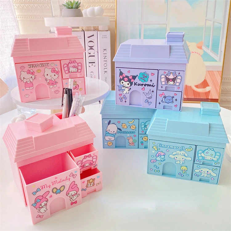 Sanrios Anime Plastic Desktop Storage Boxes Hello Kitty Kuromi Cinnamoroll Cute House Storage Box Student Girl Gift
Sanrios Anime Plastic Desktop Storage Boxes Hello Kitty Kuromi Cinnamoroll Cute House Storage Box Student Girl Gift