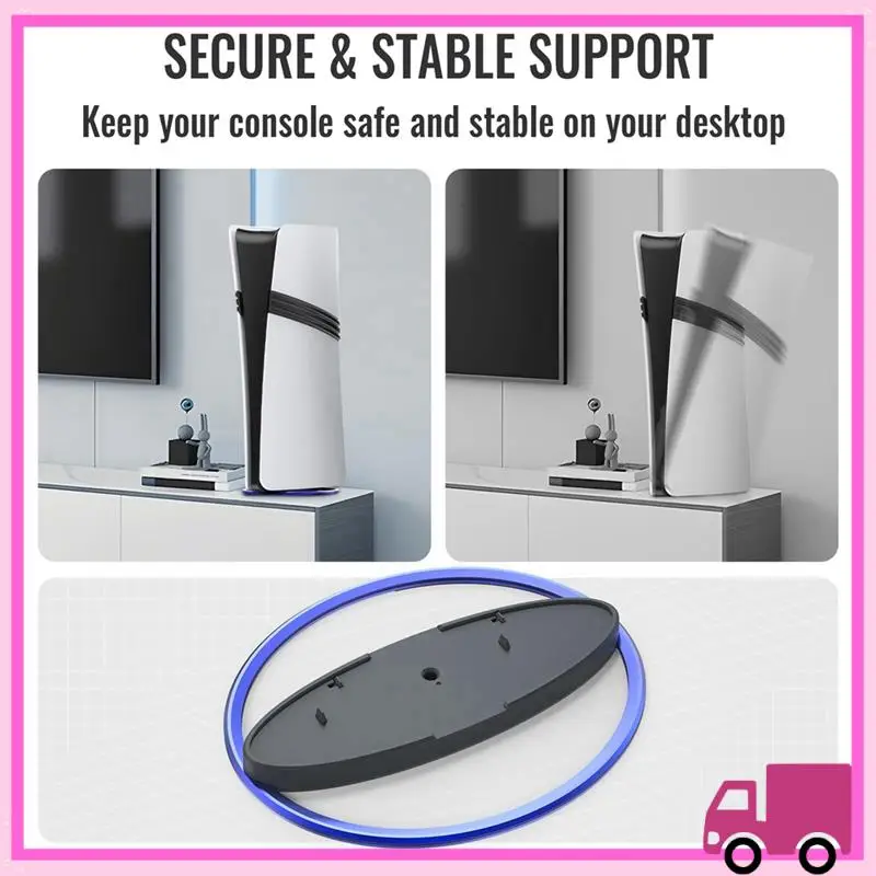 Compact Vertical Stand Game Console Host Stand Anti-Slip Base Stand Replacement For PS5 Pro/PS5 Slim/PS5 Console Silver
Compact Vertical Stand Game Console Host Stand Anti-Slip Base Stand Replacement For PS5 Pro/PS5 Slim/PS5 Console Silver