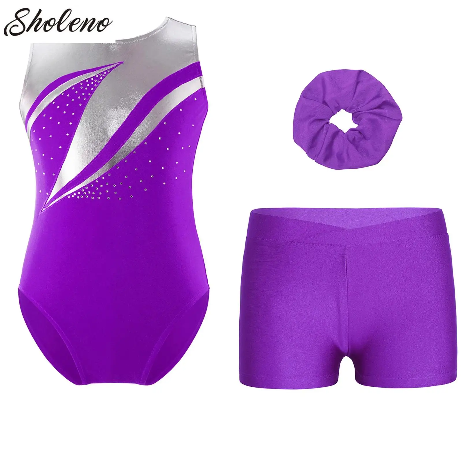 Kids Girls Ballet Gymnastics Leotards with Shorts Scrunchies Children Dance Outfits Dancewear Sets for Yoga Skating Unitard
Kids Girls Ballet Gymnastics Leotards with Shorts Scrunchies Children Dance Outfits Dancewear Sets for Yoga Skating Unitard