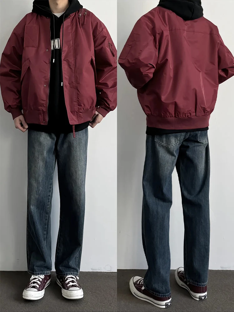 Deep Blue Men's Denim Jeans Slim Straight Workwear Washed American Retro Style Spring Autumn Cleanfit Youth Fashion
Deep Blue Men's Denim Jeans Slim Straight Workwear Washed American Retro Style Spring Autumn Cleanfit Youth Fashion