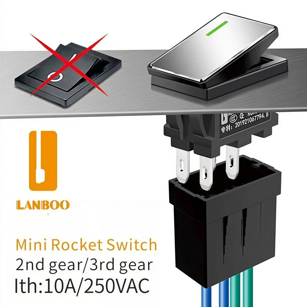 LANBOO 14mm*9mm Series 12V24V220V 7Amp High Current Rocker Switch ON-OFF-ON 2/3Position 4/6Pin KCD1 With Red/Green Light
LANBOO 14mm*9mm Series 12V24V220V 7Amp High Current Rocker Switch ON-OFF-ON 2/3Position 4/6Pin KCD1 With Red/Green Light