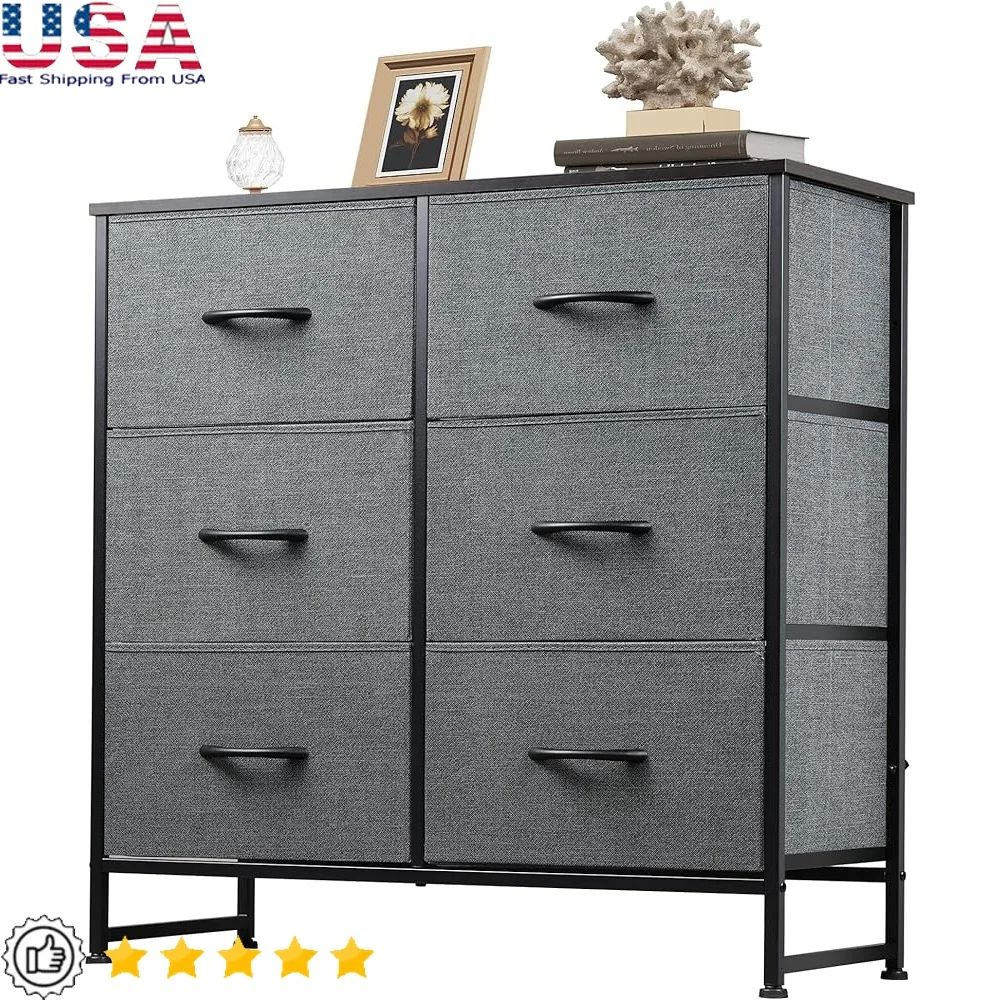 Multifunctional Fabric Dresser 6 Drawer Storage Tower Sturdy Chest of Drawers Easy Assembly Bedroom Closet Living Room Hallway
Multifunctional Fabric Dresser 6 Drawer Storage Tower Sturdy Chest of Drawers Easy Assembly Bedroom Closet Living Room Hallway