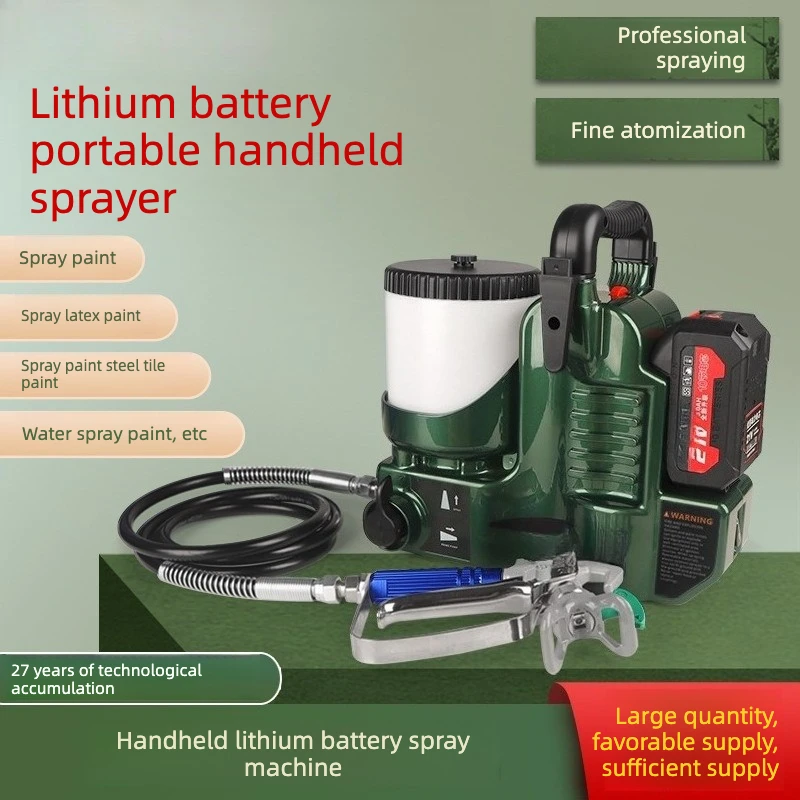 Portable hand-held sprayer, paint coating high pressure airless lithium battery charging small manual sprayer
Portable hand-held sprayer, paint coating high pressure airless lithium battery charging small manual sprayer