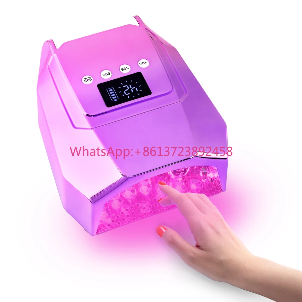 Gradient Gold Pro Salon Use Cure Cordless Rechargeable 98W Long Working Time 12 Hours LED UV Nail Dryer Lamp