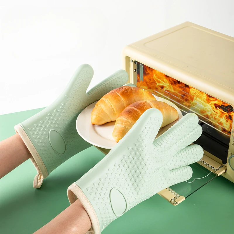 Kitchen Silicone Insulated and Heat-resistant Gloves Heat-resistant and Waterproof Household Baking Gloves
Kitchen Silicone Insulated and Heat-resistant Gloves Heat-resistant and Waterproof Household Baking Gloves