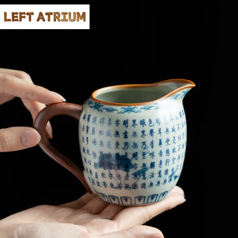 280ml Ru Kiln Fair Cup Zen Heart Sutra Cha Hai Cracked Glaze Tea Pitcher Japanese Justice Cup Cafes Divide Teaware Accessories
280ml Ru Kiln Fair Cup Zen Heart Sutra Cha Hai Cracked Glaze Tea Pitcher Japanese Justice Cup Cafes Divide Teaware Accessories