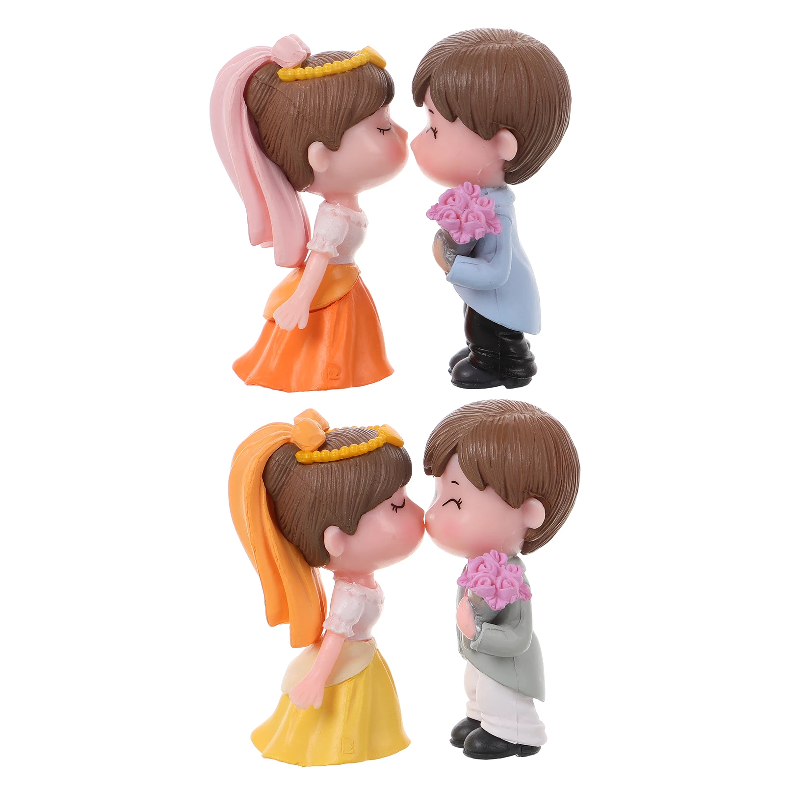 Bride Groom Veil Ornaments 2 Pairs Cake Topper Wedding Couple Figures Plastic Romantic Style Safe Materials Versatile Use Cake
Bride Groom Veil Ornaments 2 Pairs Cake Topper Wedding Couple Figures Plastic Romantic Style Safe Materials Versatile Use Cake