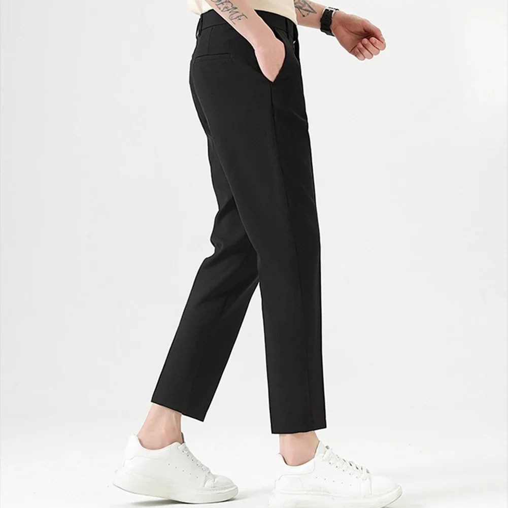 Men's Stylish Loose Fit Straight Leg Trousers - Solid Color, Business Casual & Comfortable For Daily Wear
Men's Stylish Loose Fit Straight Leg Trousers - Solid Color, Business Casual & Comfortable For Daily Wear