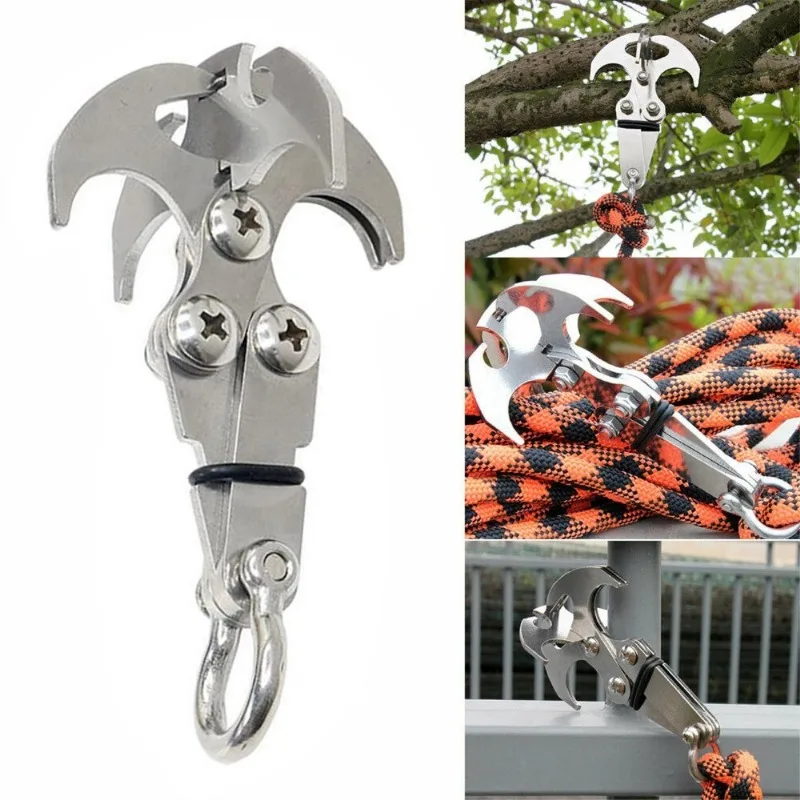 Folding Grappling Hook - Stainless Steel Survival Claw, Heavy Duty Rock Climbing Tool for Outdoor Camping/Hiking/Tree Rescue
Folding Grappling Hook - Stainless Steel Survival Claw, Heavy Duty Rock Climbing Tool for Outdoor Camping/Hiking/Tree Rescue