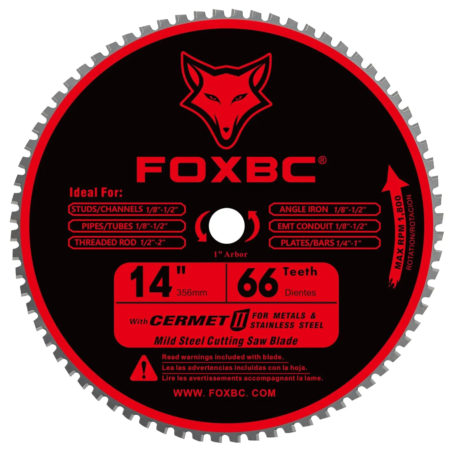14 Inch Metal Steel Cutting Saw Blade, 66 Tooth for Chop Saws, Cermet Carbide for 5X Longer Life
14 Inch Metal Steel Cutting Saw Blade, 66 Tooth for Chop Saws, Cermet Carbide for 5X Longer Life