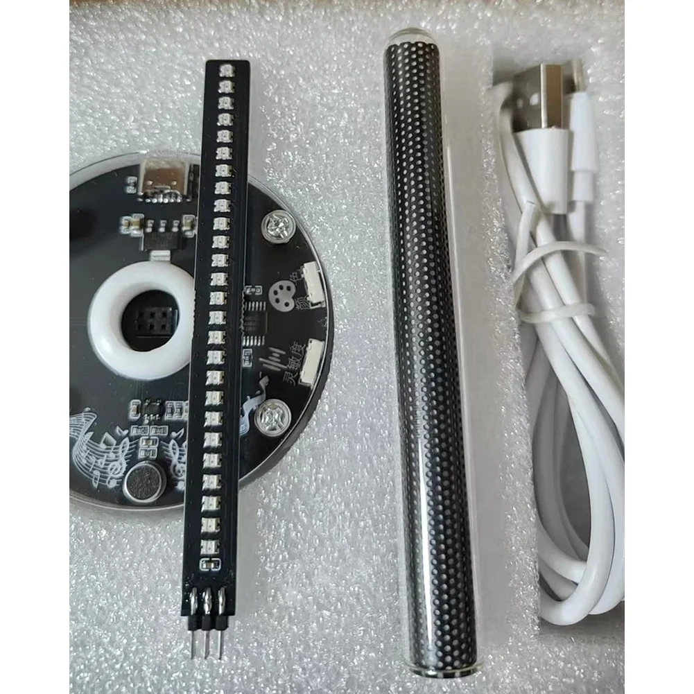 Voice Controlled VFD Audio Light Tube With 26 RGB LED Chips And Wireless Microphone Pickup For Desktop Ambient Lamp
Voice Controlled VFD Audio Light Tube With 26 RGB LED Chips And Wireless Microphone Pickup For Desktop Ambient Lamp