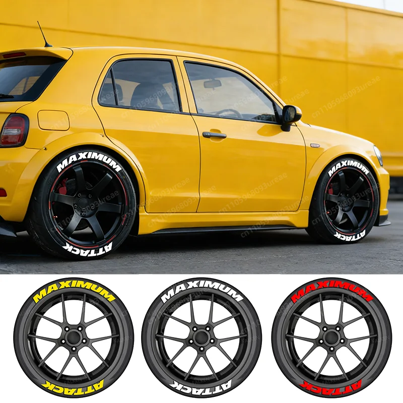 Permanent Auto Tire Wheel Stickers Lettering MAXIMUM ATTACK Car Tuning Universal 3D PVC Tire Decoration Sticker for 4 tires
Permanent Auto Tire Wheel Stickers Lettering MAXIMUM ATTACK Car Tuning Universal 3D PVC Tire Decoration Sticker for 4 tires