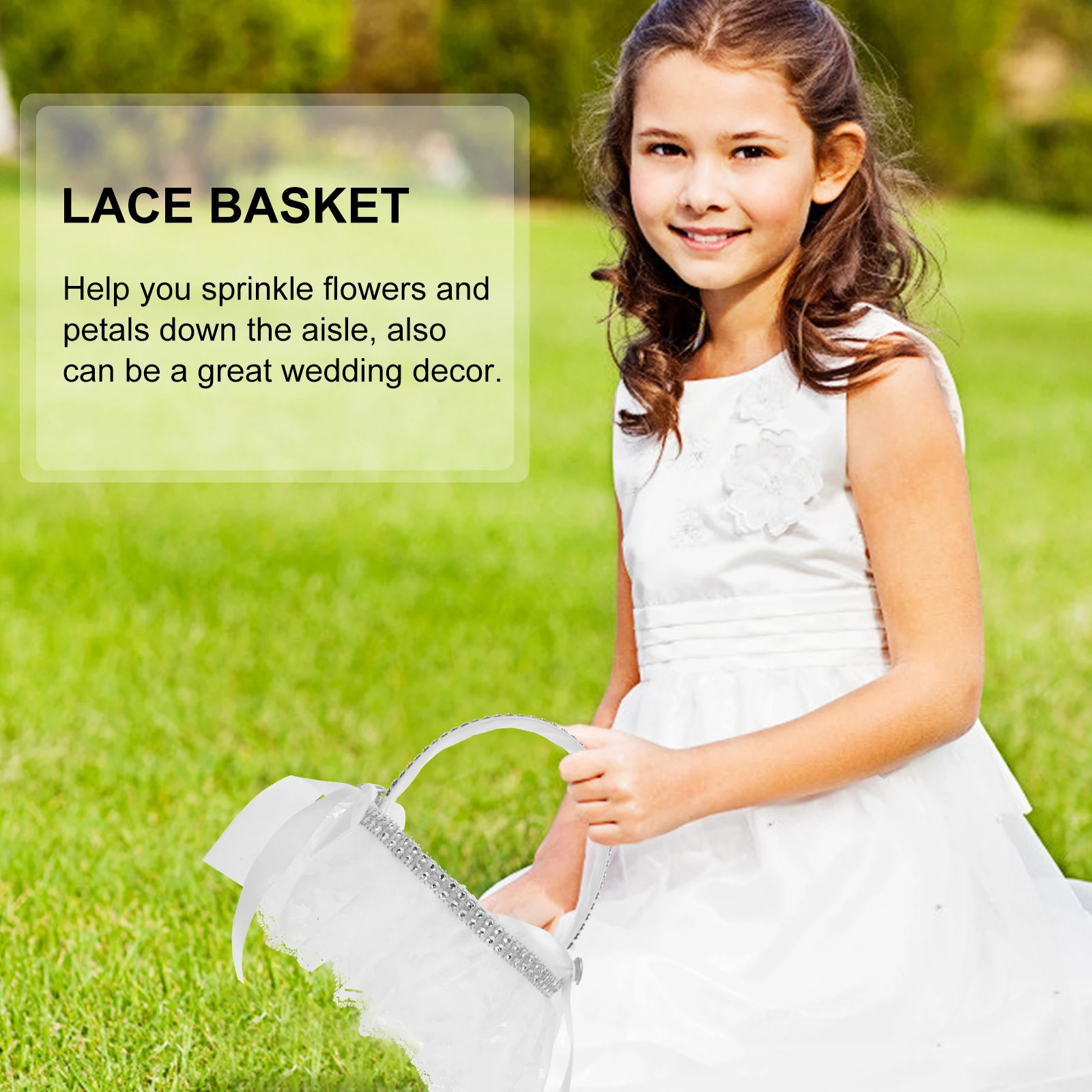Wedding Flower Basket White Polyester Large Round Bride Decoration Girl Baskets Lace Flowers Petals Candy Gifts Storage
Wedding Flower Basket White Polyester Large Round Bride Decoration Girl Baskets Lace Flowers Petals Candy Gifts Storage
