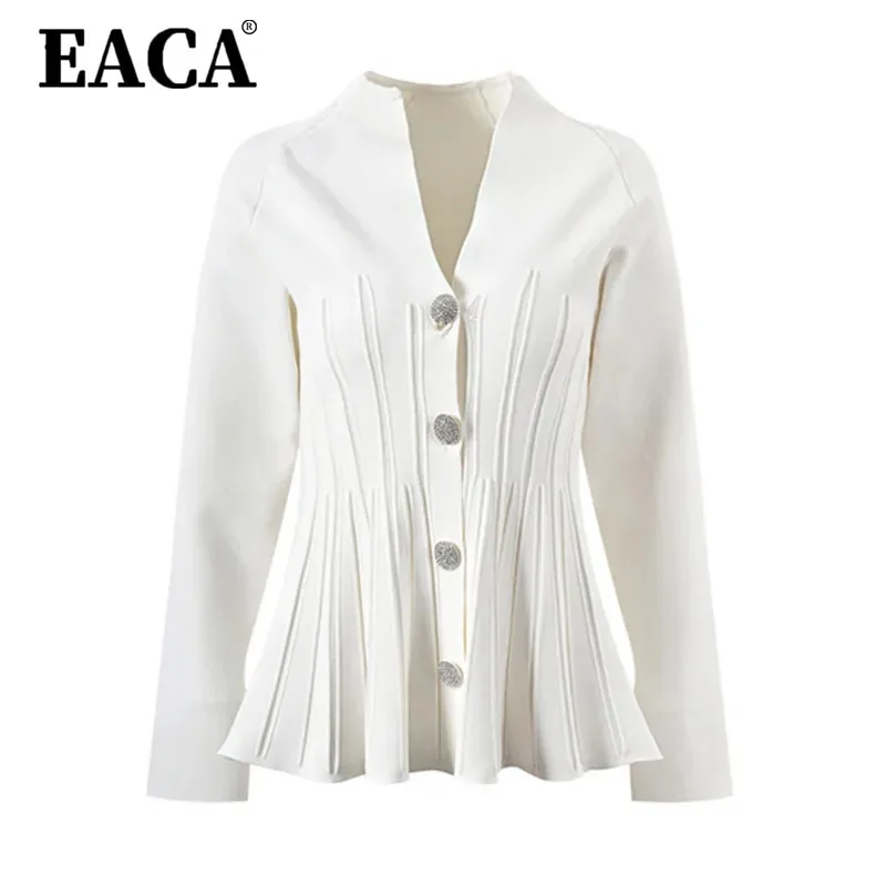 EACA Elegant And Elegant Design Sense 2025 Autumn/Winter New Women's Crystal Button Ruffle Hem Cardigan+Half Skirt Set
EACA Elegant And Elegant Design Sense 2025 Autumn/Winter New Women's Crystal Button Ruffle Hem Cardigan+Half Skirt Set