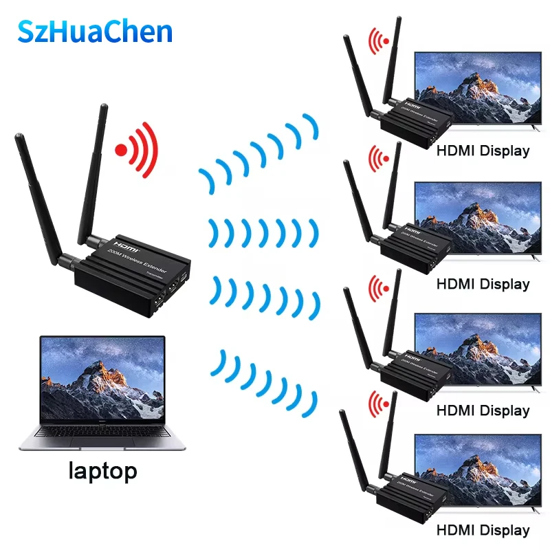 5G 200m Wireless HDMI Extender Video Audio Transmitter Receiver Kit 1080P Extender HDMI Adapter for DVD Camera PC To TV Monitor
5G 200m Wireless HDMI Extender Video Audio Transmitter Receiver Kit 1080P Extender HDMI Adapter for DVD Camera PC To TV Monitor