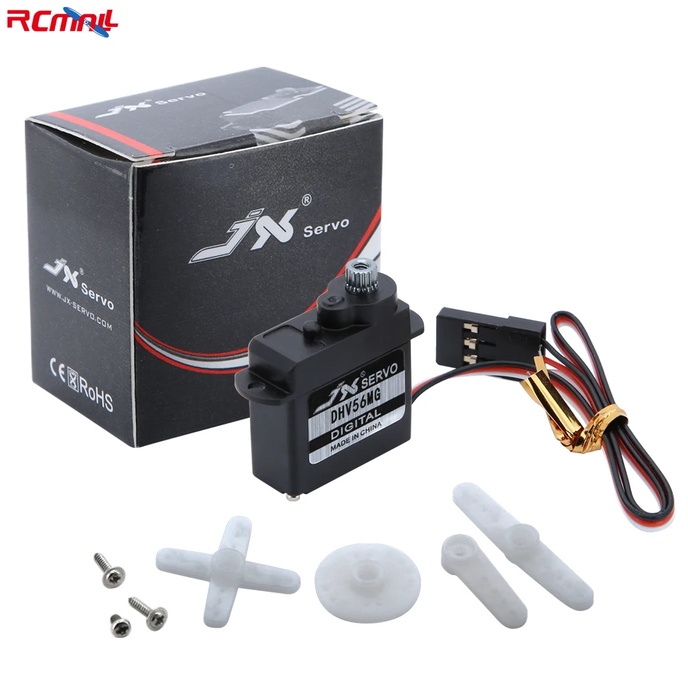 JXServo DHV56MG 5.6g Digital Servo 180 Degree High Voltage Metal Gear Coreless Motor Servo for Drones RC Car Helicopter Airplane
JXServo DHV56MG 5.6g Digital Servo 180 Degree High Voltage Metal Gear Coreless Motor Servo for Drones RC Car Helicopter Airplane