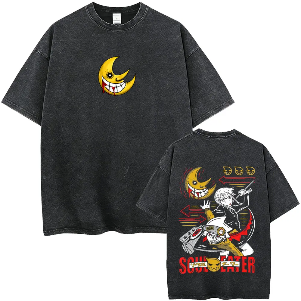 Washed Vintage Anime Soul Eater Maka Albarn Soul Evans Graphic T-shirt Men's Retro Manga T Shirts Men Fashion Oversized T-shirts
Washed Vintage Anime Soul Eater Maka Albarn Soul Evans Graphic T-shirt Men's Retro Manga T Shirts Men Fashion Oversized T-shirts