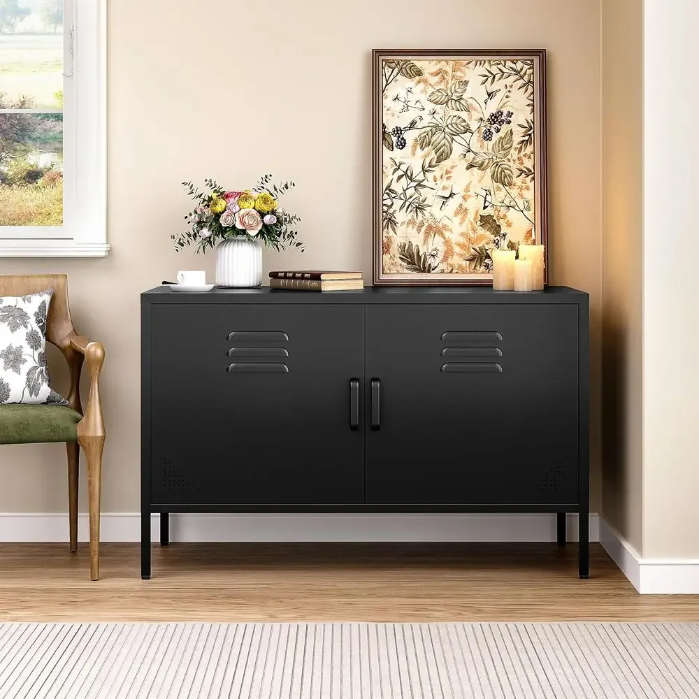 Black Metal Storage Cabinet with Doand Shelves,2 Door Wide Metal Locker Accent Storage Cabinet with Leg & Vent Hole,Wide TV Cabi
Black Metal Storage Cabinet with Doand Shelves,2 Door Wide Metal Locker Accent Storage Cabinet with Leg & Vent Hole,Wide TV Cabi