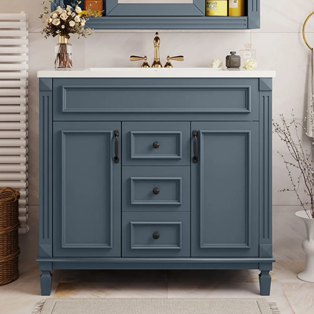 36'' Bathroom Vanity with Sink Modern Storage Cabinet Ample Storage Durable Solid Wood Frame Soft Close Door Storage Vanity
36'' Bathroom Vanity with Sink Modern Storage Cabinet Ample Storage Durable Solid Wood Frame Soft Close Door Storage Vanity