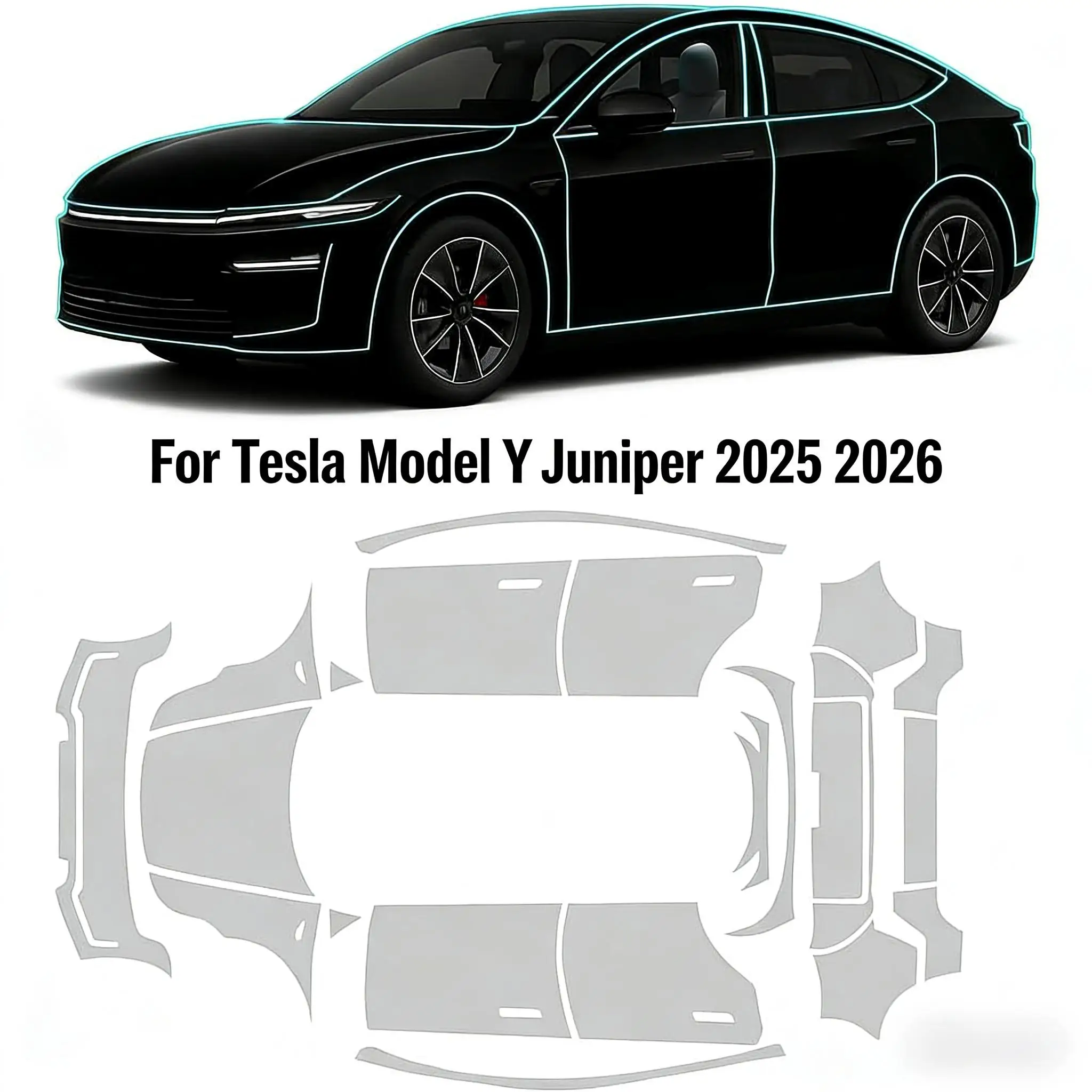 For Tesla Model Y Juniper 2025 2026 Pre-cut PPF TPU Invisible Paint Protection Film Kit Bumper Scratch-Resistant Self-Healing
For Tesla Model Y Juniper 2025 2026 Pre-cut PPF TPU Invisible Paint Protection Film Kit Bumper Scratch-Resistant Self-Healing