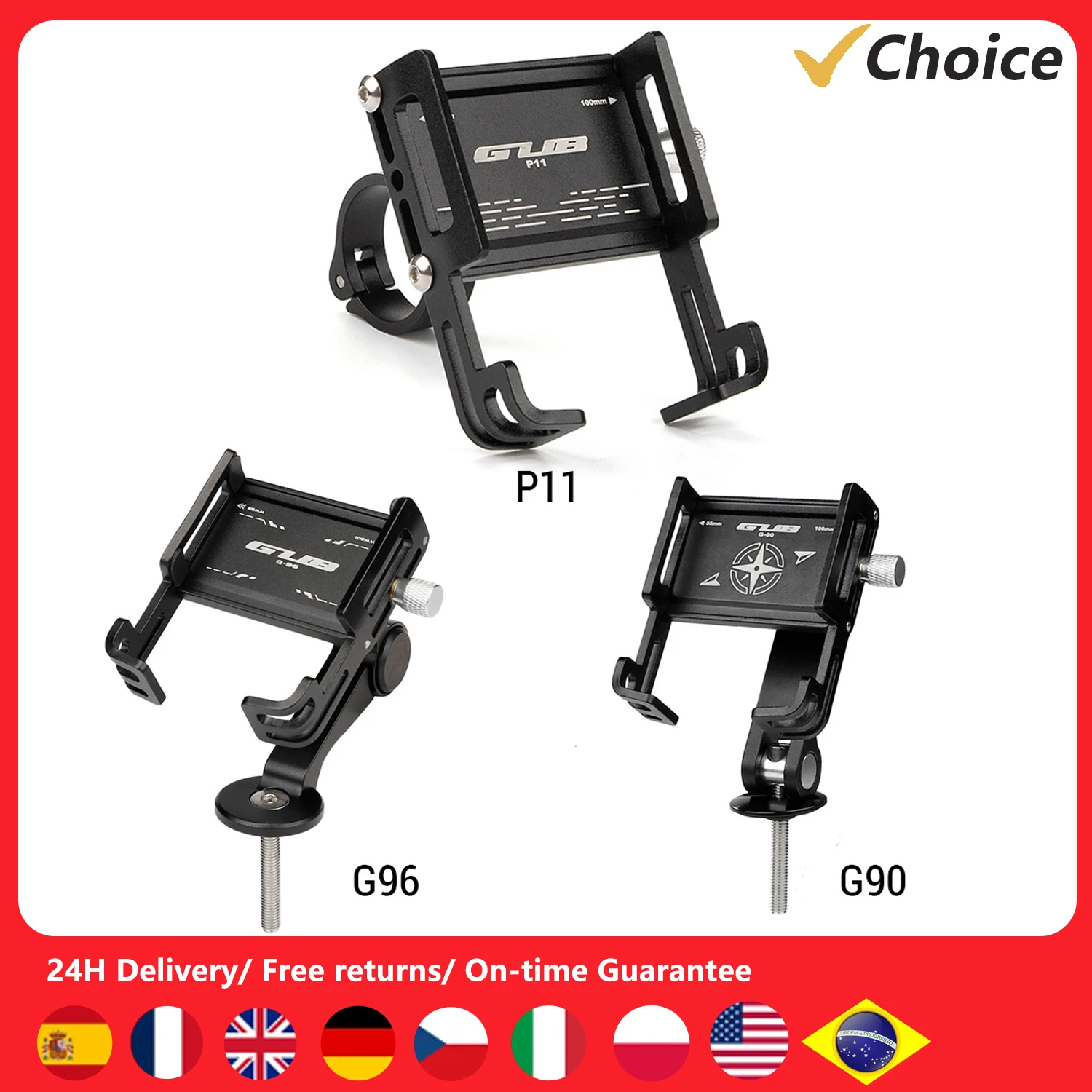 Держатель для телефона велосипедный из алюминиевого сплава, поворот на 360 градусов
Держатель для телефона велосипедный из алюминиевого сплава, поворот на 360 градусов