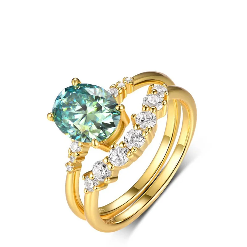 ZFSILVER 925 Silver Fashion Luxury Trendy Color D Moissanite Double Wear Green Oval Ring Women Wedding Party Jewelry Gift MR0088
ZFSILVER 925 Silver Fashion Luxury Trendy Color D Moissanite Double Wear Green Oval Ring Women Wedding Party Jewelry Gift MR0088