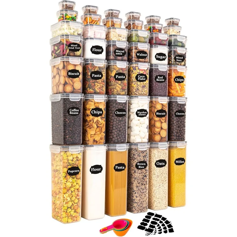 42 PCS Airtight Food Storage Containers Set with Lids, Plastic Kitchen and Pantry Organization, BPA Free Storage
42 PCS Airtight Food Storage Containers Set with Lids, Plastic Kitchen and Pantry Organization, BPA Free Storage