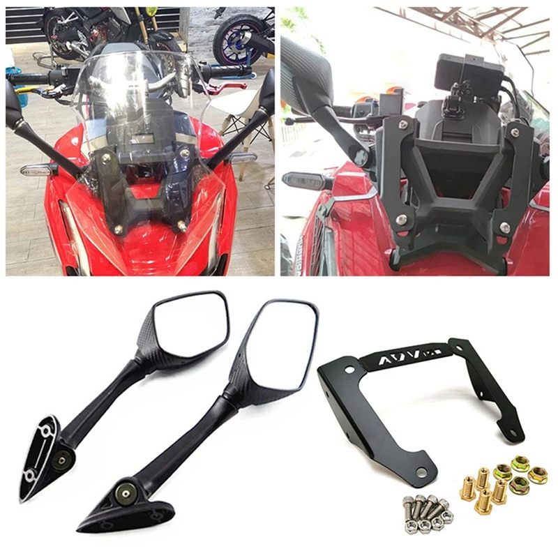 Motorcycle Rear View Mirror+Bracket Kit Windshield Bracket Holder For HONDA ADV150 X ADV 150 2019-2021
Motorcycle Rear View Mirror+Bracket Kit Windshield Bracket Holder For HONDA ADV150 X ADV 150 2019-2021