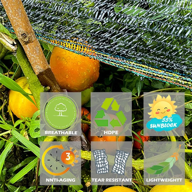 B08B-Sunblock Net UV Resistant 55% Shade Cloth Mesh For Garden For Vegetables Flowers Greenhouse Raised Bed
B08B-Sunblock Net UV Resistant 55% Shade Cloth Mesh For Garden For Vegetables Flowers Greenhouse Raised Bed