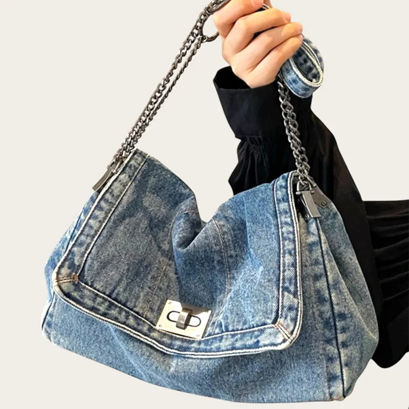 Denim Chain Crossbody Bag,2025 New Casual Versatile Women Shoulder Bag,Trendy All-Match Commuter Tote Bag for Daily Travel Work
Denim Chain Crossbody Bag,2025 New Casual Versatile Women Shoulder Bag,Trendy All-Match Commuter Tote Bag for Daily Travel Work