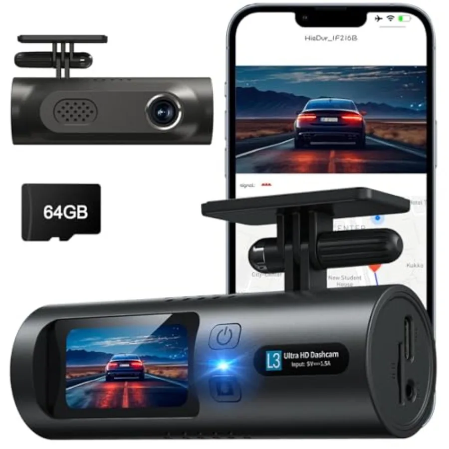 Car dash cam for 24H parking mode, 2.5K resolution, full HD, 5G Wi-Fi app control, super night vision, 170 wide angle, WDR, bla
Car dash cam for 24H parking mode, 2.5K resolution, full HD, 5G Wi-Fi app control, super night vision, 170 wide angle, WDR, bla