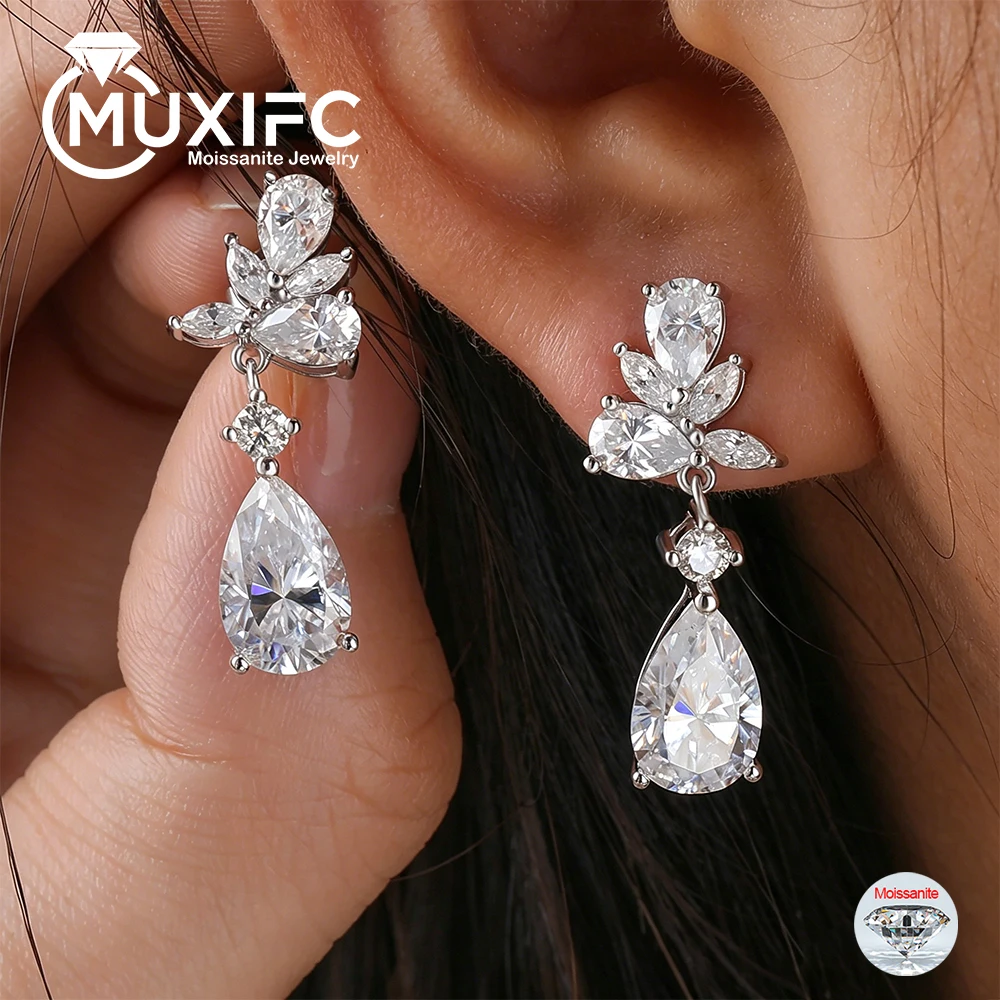 D Color All Moissanite Earrings for Women Wedding Party Luxury Earring Jewelry S925 Sterling Sliver Plated 18k Gold Ear Stud
D Color All Moissanite Earrings for Women Wedding Party Luxury Earring Jewelry S925 Sterling Sliver Plated 18k Gold Ear Stud