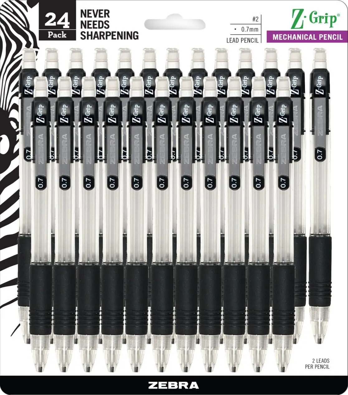 24-Pack Clear Mechanical Pencils, 0.7mm HB Lead, Non-Slip Grip, Refillable for School & Office
24-Pack Clear Mechanical Pencils, 0.7mm HB Lead, Non-Slip Grip, Refillable for School & Office